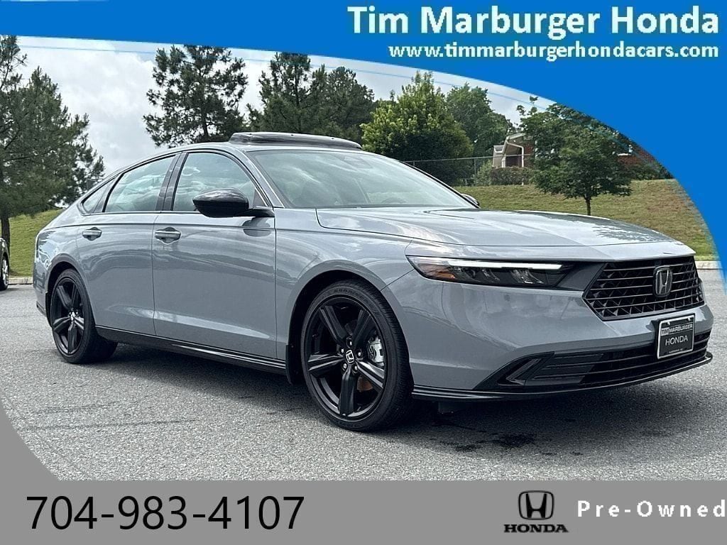 Urban Gray Pearl 2025 Honda Accord Hybrid Sedan Front-Wheel Drive Continuously Variable Transmission