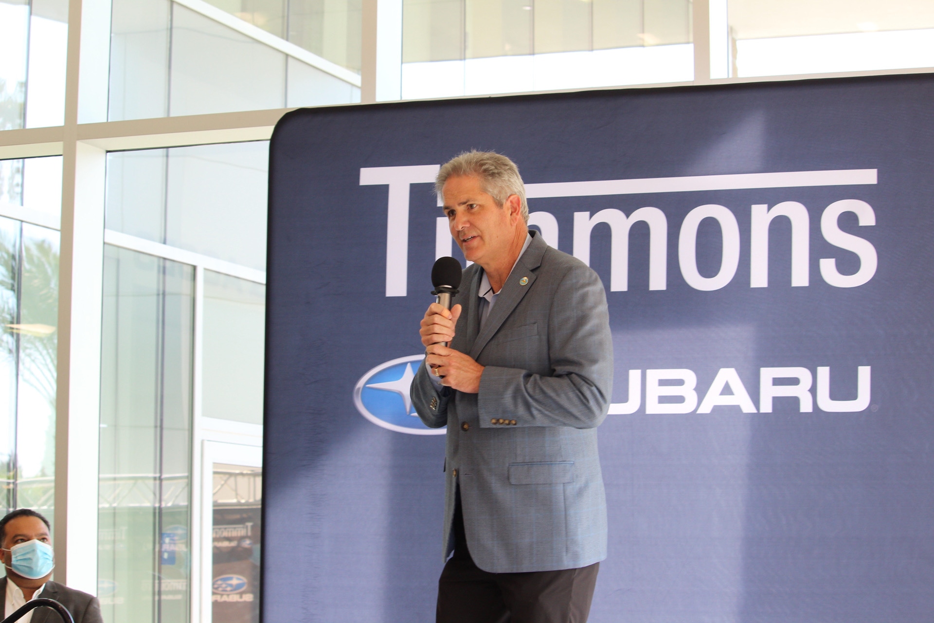 Lakewood Mayor Jeff Wood at the all new Timmons Subaru Grand Opening Ribbon Cutting Event