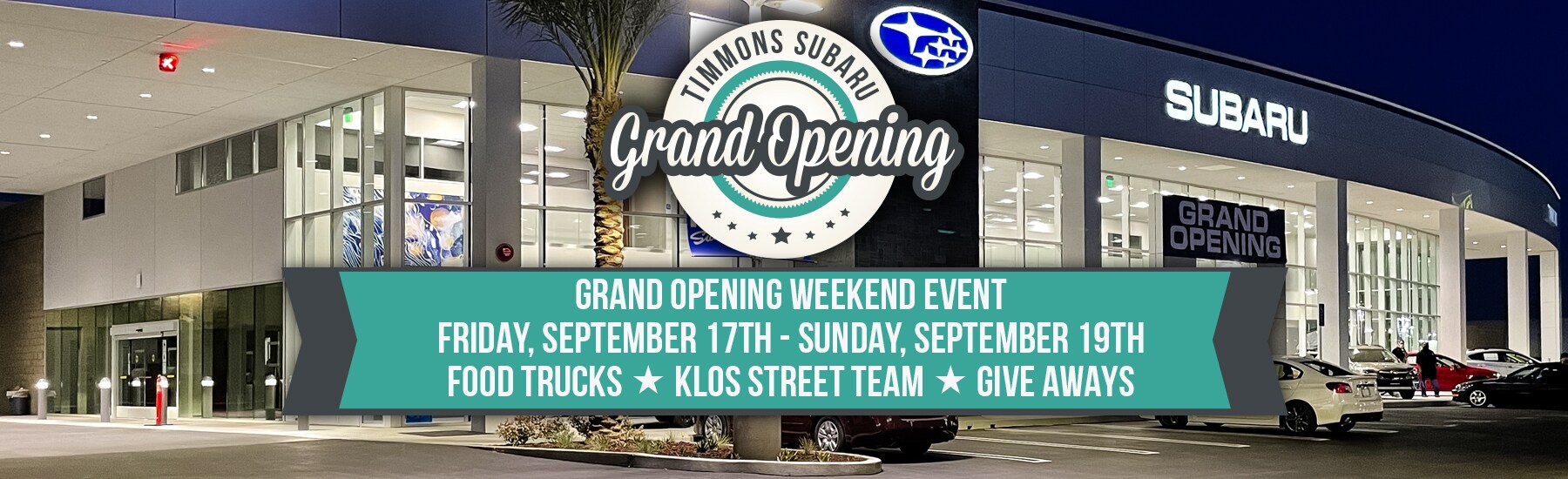 The Timmons Subaru of Long Beach Grand Opening Weekend Event