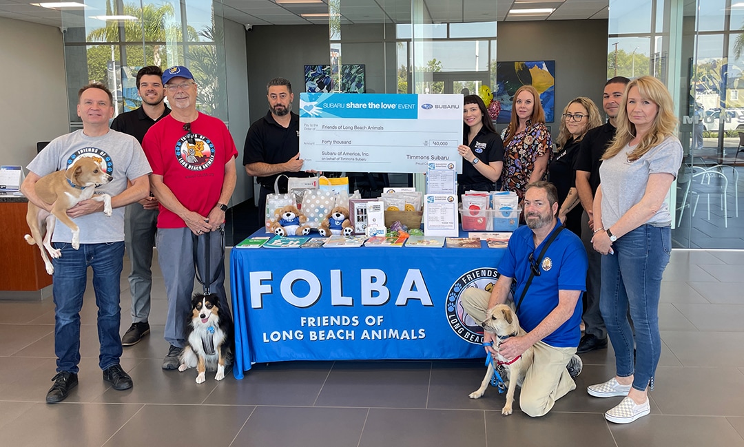 Timmons Subaru is a proud supporter of Friends of Long Beach Animals FOLBA