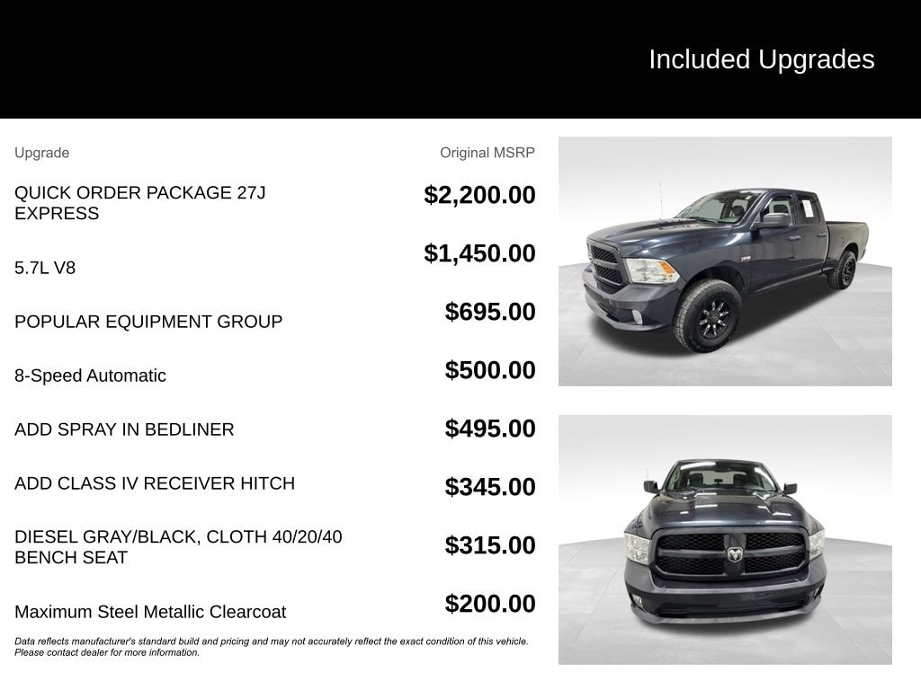 Used 2018 Ram 1500 Tradesman Truck Quad Cab