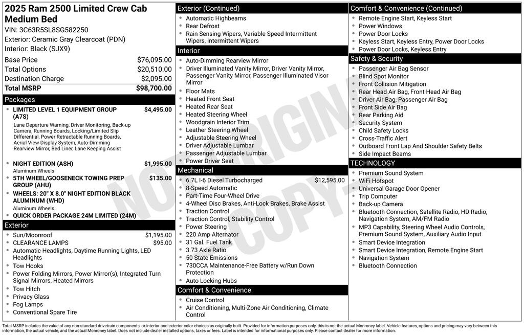 Used 2025 Ram 2500 Limited Truck Crew Cab