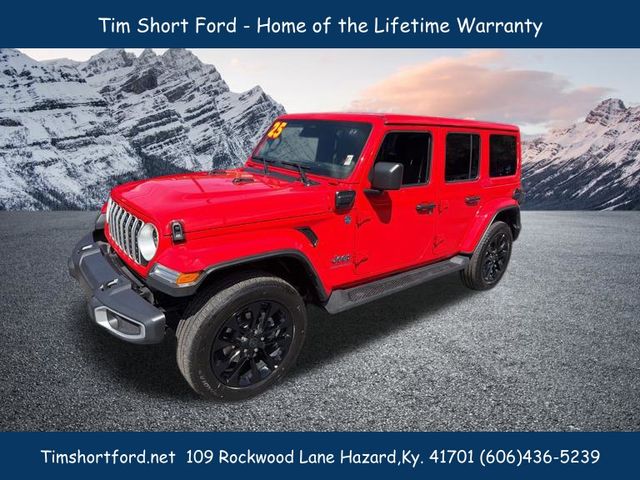 Used 2025 Jeep Wrangler 4xe Sahara 4XE with VIN 1C4RJXP69SW585541 for sale in Hazard, KY