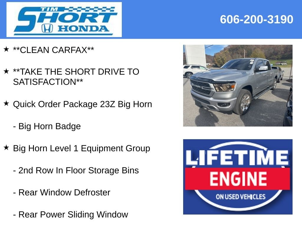 Used 2022 Ram 1500 Big Horn/Lone Star Truck Crew Cab