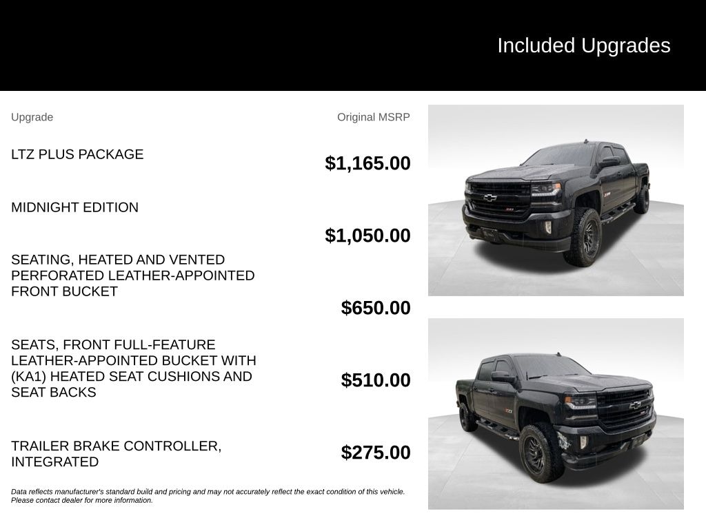 Used 2016 Chevrolet Silverado 1500 LTZ Truck Crew Cab