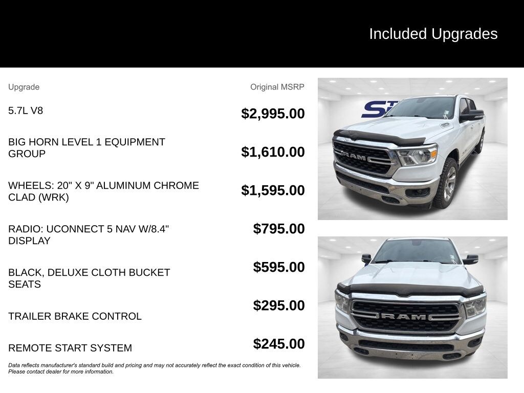 Used 2022 Ram 1500 Big Horn/Lone Star Truck Crew Cab