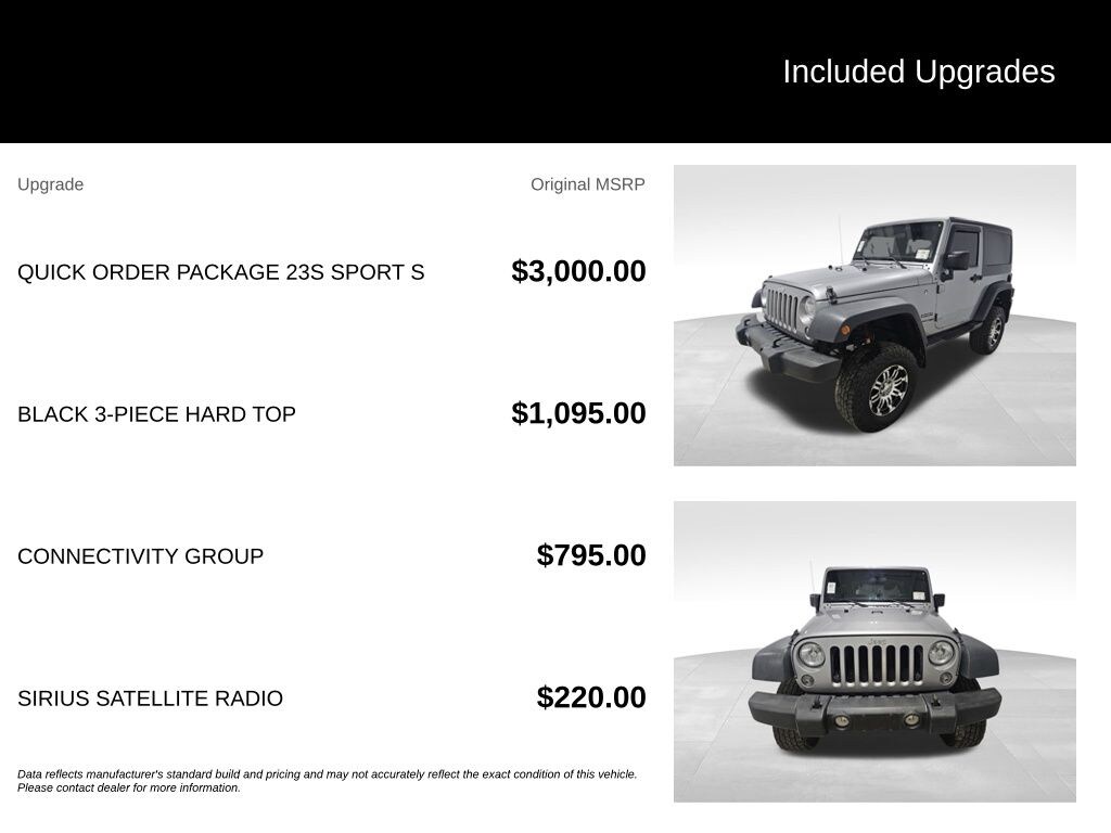 Used 2018 Jeep Wrangler JK Sport 4x4 SUV