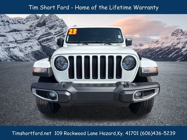 Used 2023 Jeep Wrangler 4-Door Sahara with VIN 1C4HJXEN4PW529679 for sale in Hazard, KY