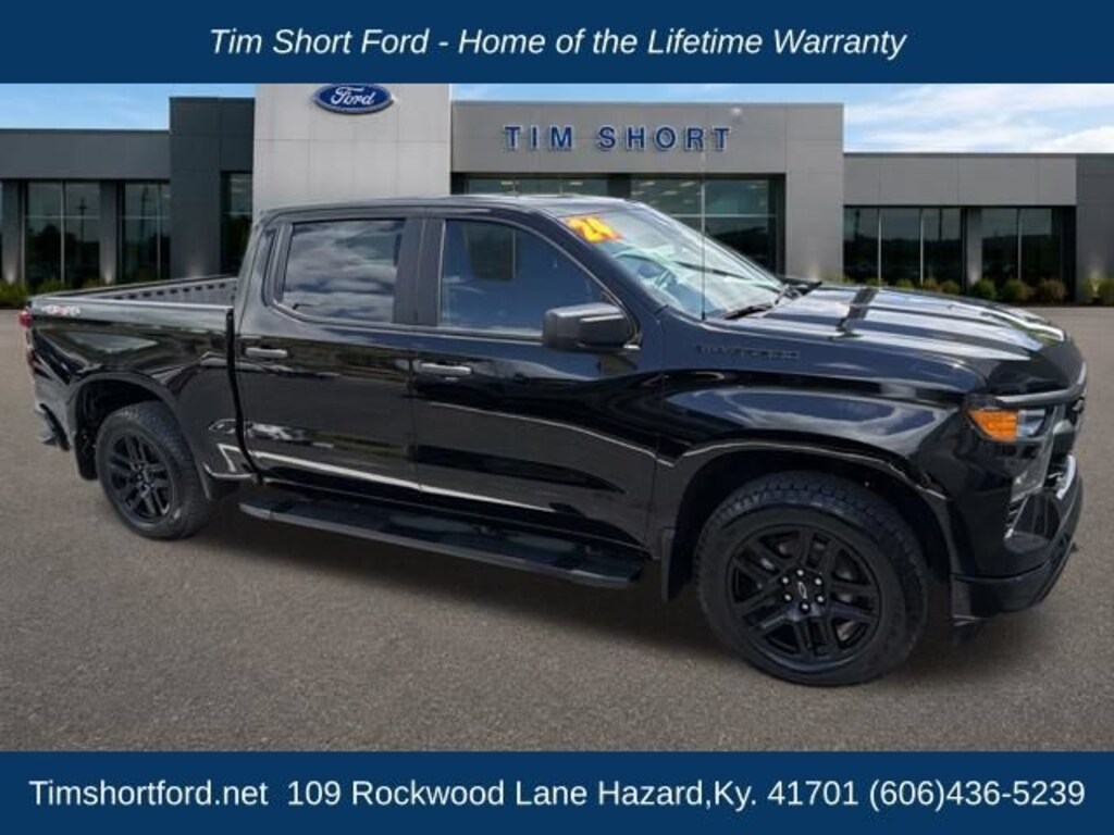 Used 2024 Chevrolet Silverado 1500 Custom Crew Cab Short Bed Truck