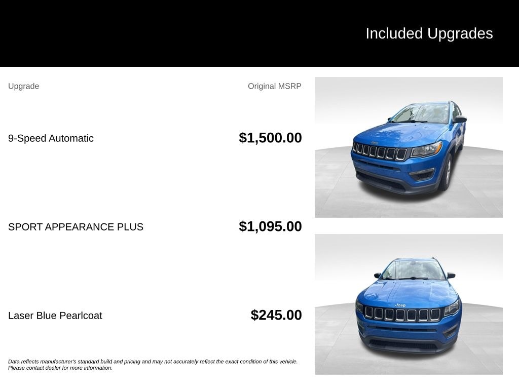 Used 2020 Jeep Compass Sport SUV