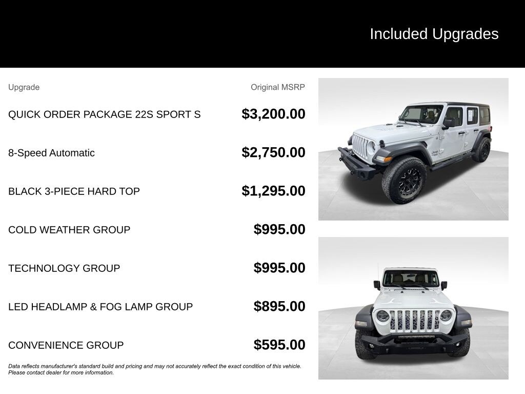 Used 2020 Jeep Wrangler Unlimited Sport S SUV