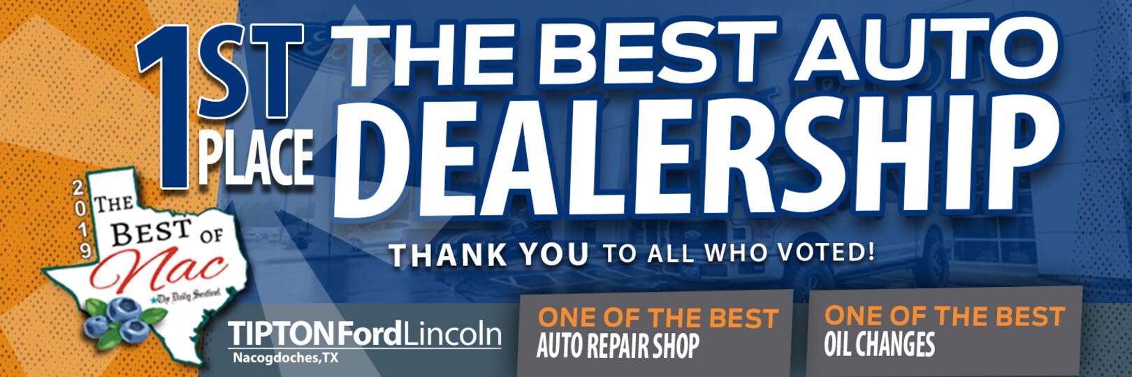 Tipton Ford Inc. Ford Dealership in Nacogdoches TX