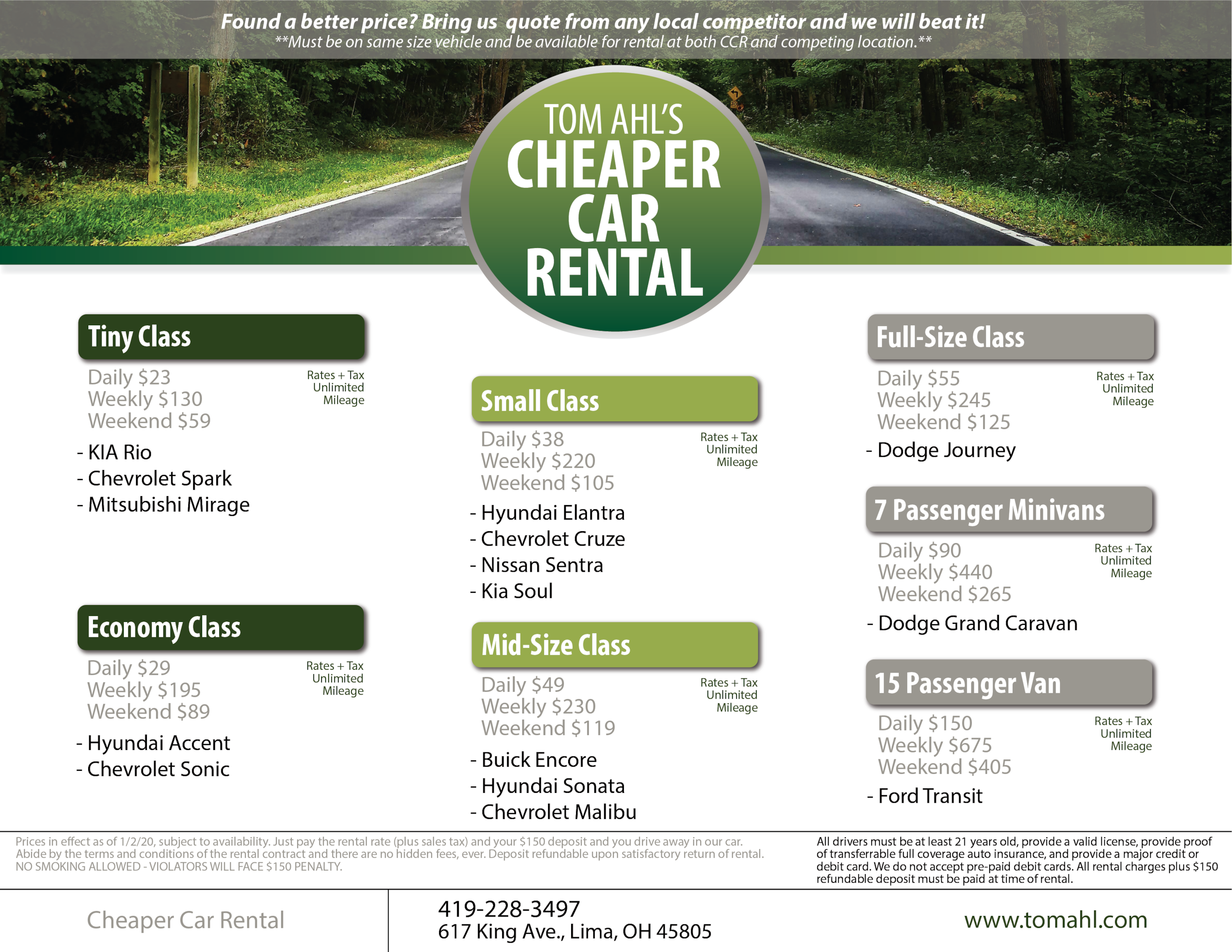 Car Rental Service in Lima, OH Car Rental Service in Lima, OH