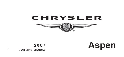 2007 Chrysler Owner's Manuals | Tom Ahl Chrysler, Dodge