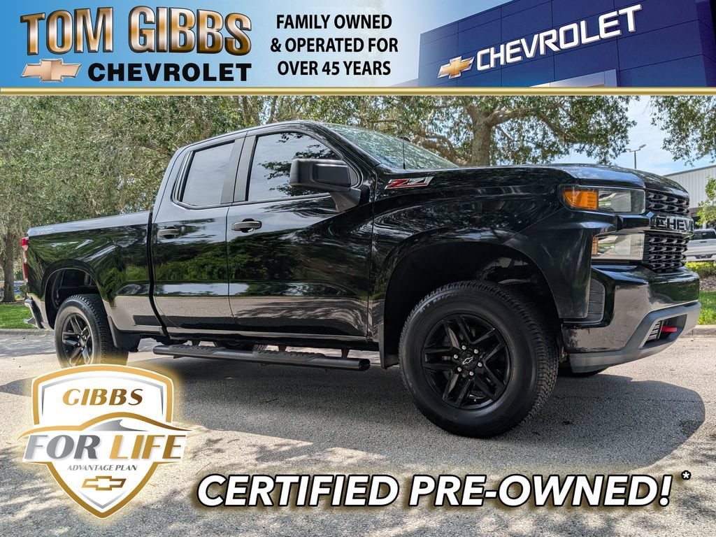 Used 2019 Chevrolet Silverado 1500 Custom Trail Boss Truck Double Cab