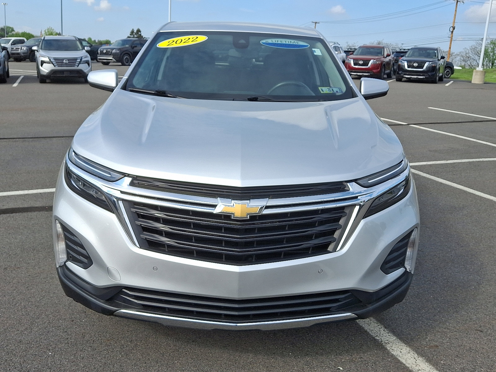 Used 2022 Chevrolet Equinox LT with VIN 3GNAXUEV2NL186427 for sale in Dunmore, PA
