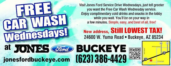 Jones Ford Buckeye >> Free Car Wash Wednesdays Jones Ford Buckeye Jones Ford Buckeye >> Free Car Wash Wednesdays Jones Ford Buckeye