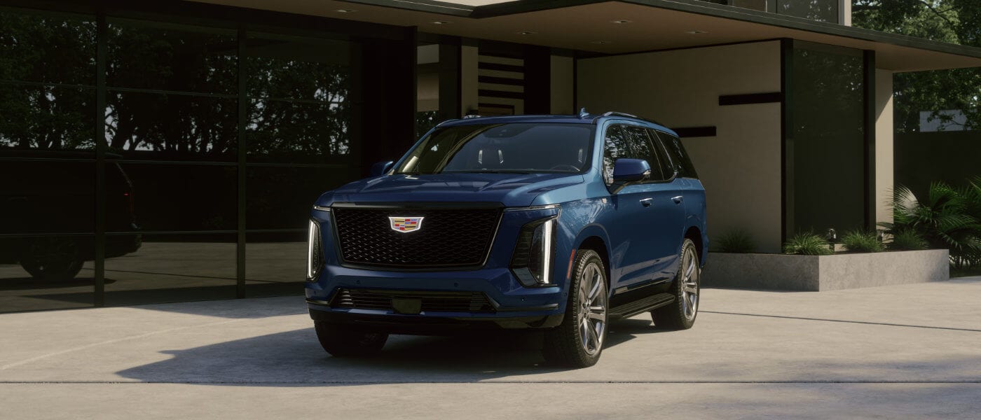 2025 Cadillac Escalade parked under a porch