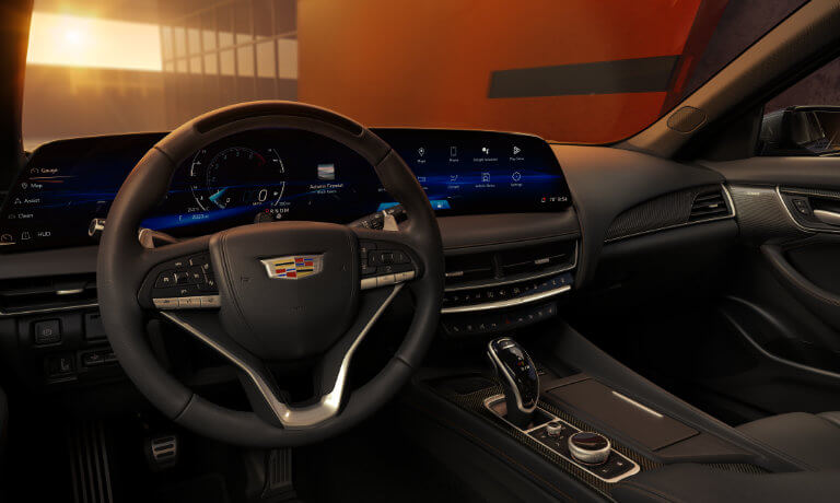 2025 Cadillac CT5 infotainment system and dashboard