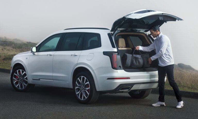2025 Cadillac XT6 with trunk open