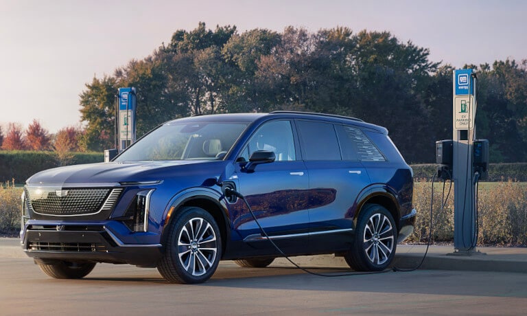 2026 Cadillac VISTIQ charging at a station
