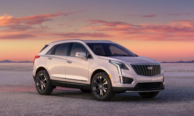 2025 Cadillac XT5 parked in desert flats