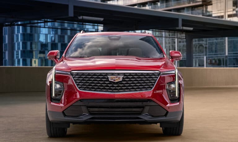 2025 Cadillac XT4 head on in city