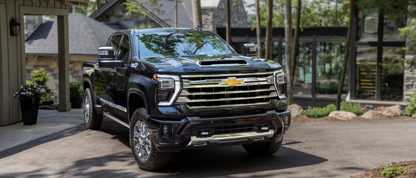 2025 Chevy Silverado 2500 parked outside a home