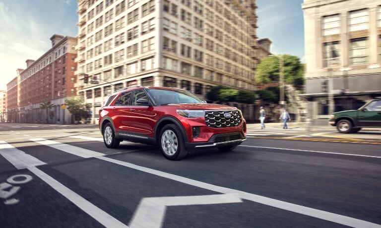 2025 Ford Explorer exterior driving in city