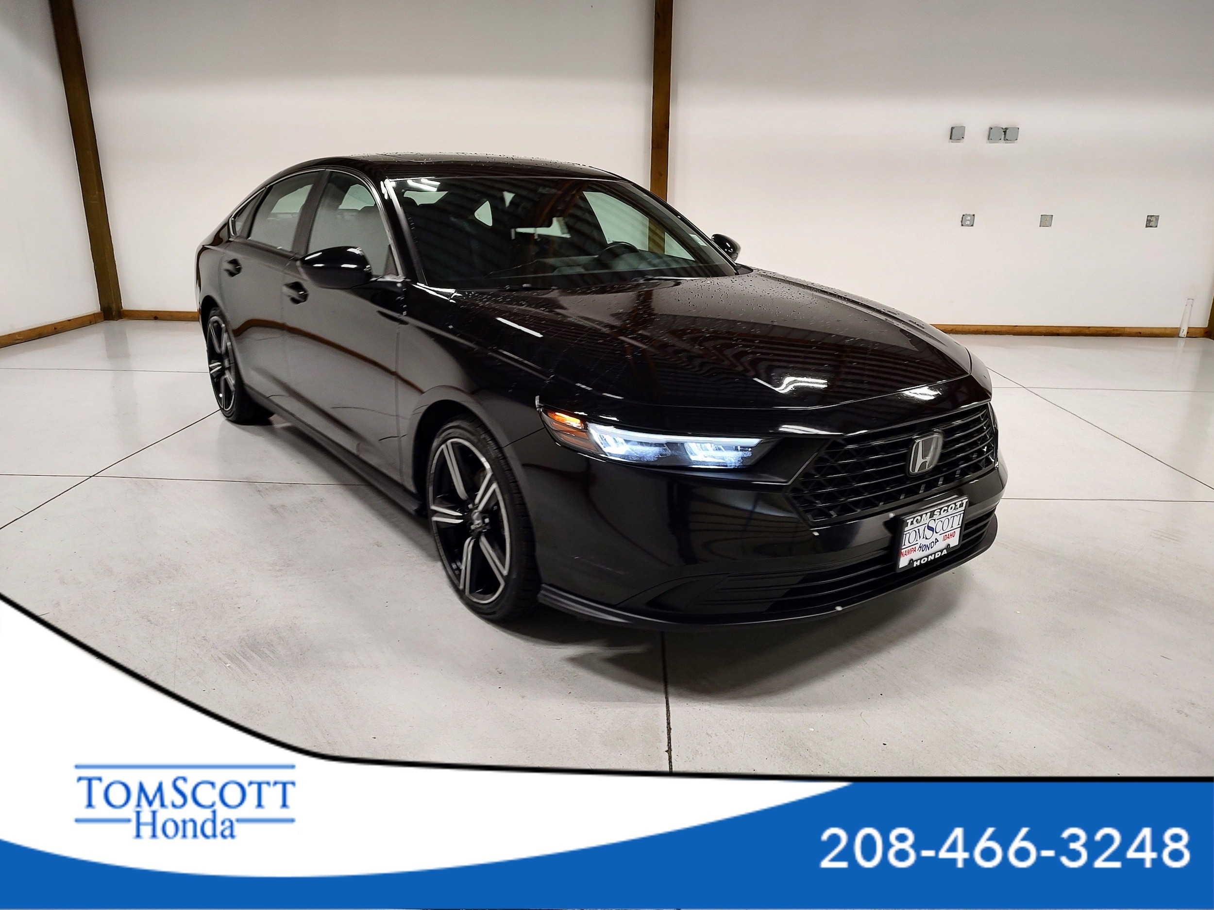 Crystal Black Pearl 2023 Honda Accord Hybrid Sport FWD Sedan Front-Wheel Drive Continuously Variable Transmission