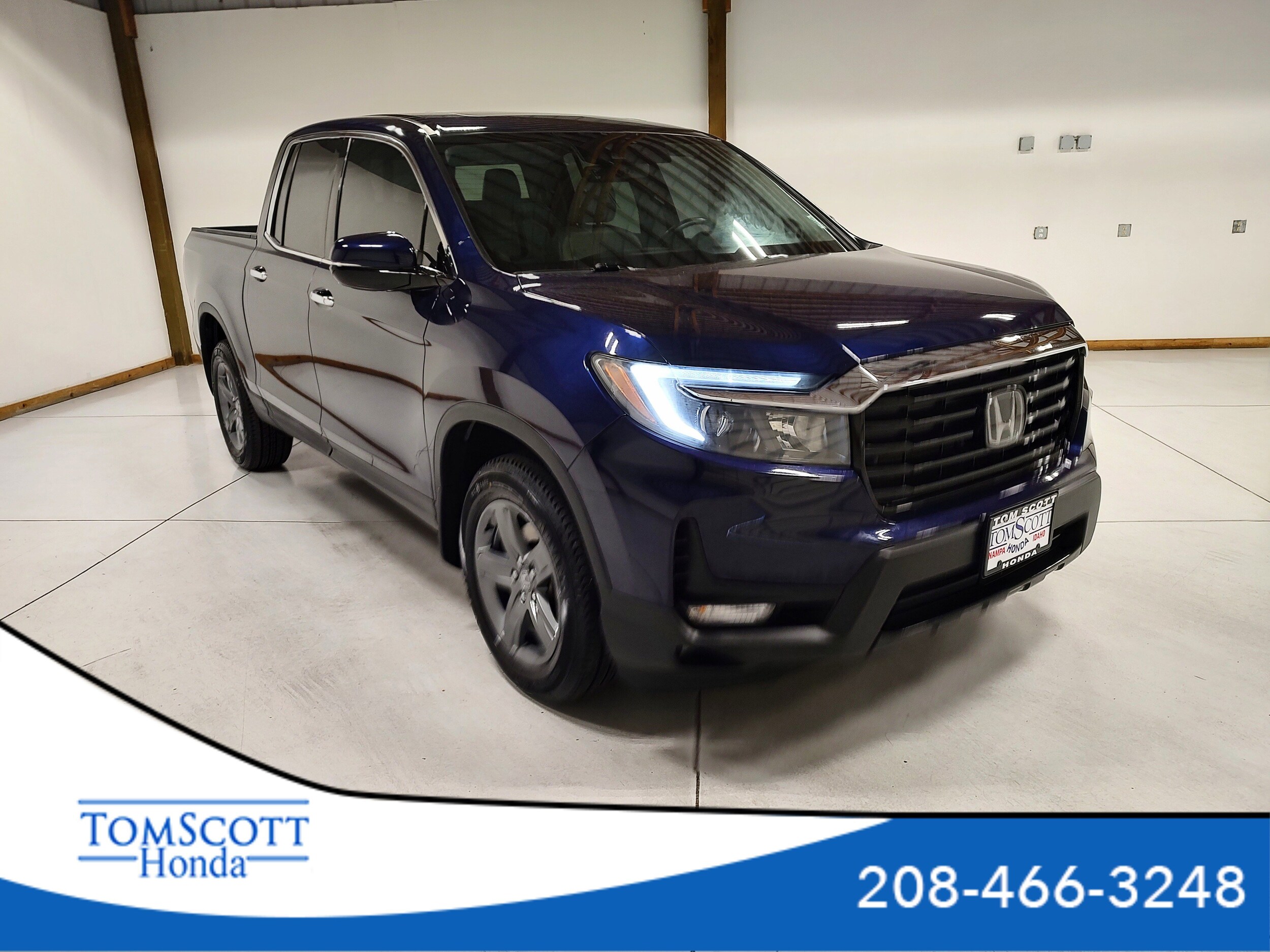 Black (Obsidian Blue Pearl) 2023 Honda Ridgeline RTL-E AWD Pickup Truck All-Wheel Drive Automatic