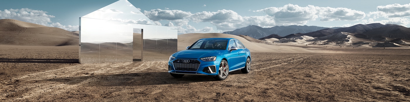 Audi S4 parked in the desert