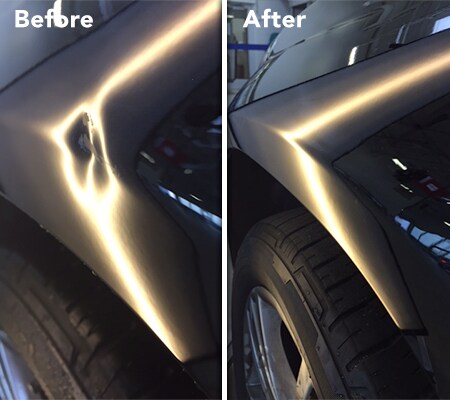 Paintless Dent Repair Before and After