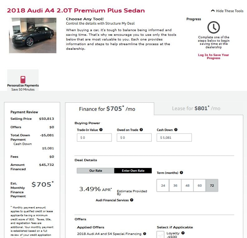 Payment Driver Audi Indianapolis