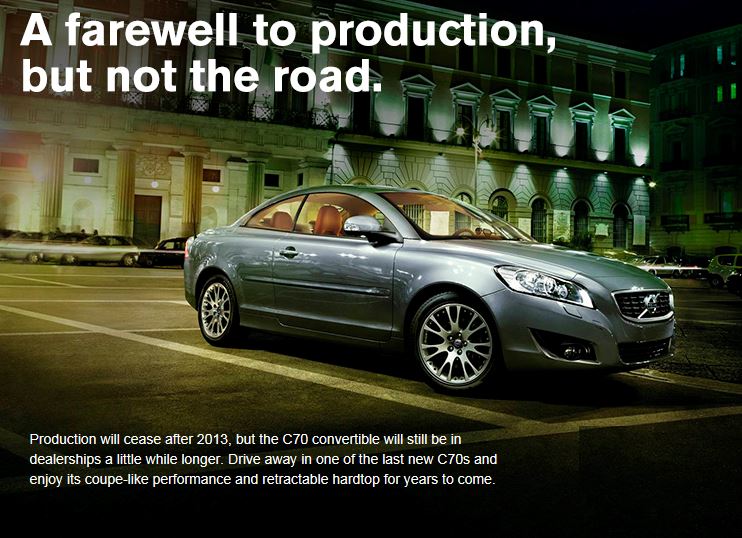 Volvo C70 Bids Farewell In 2013 Tom Wood Volvo Cars