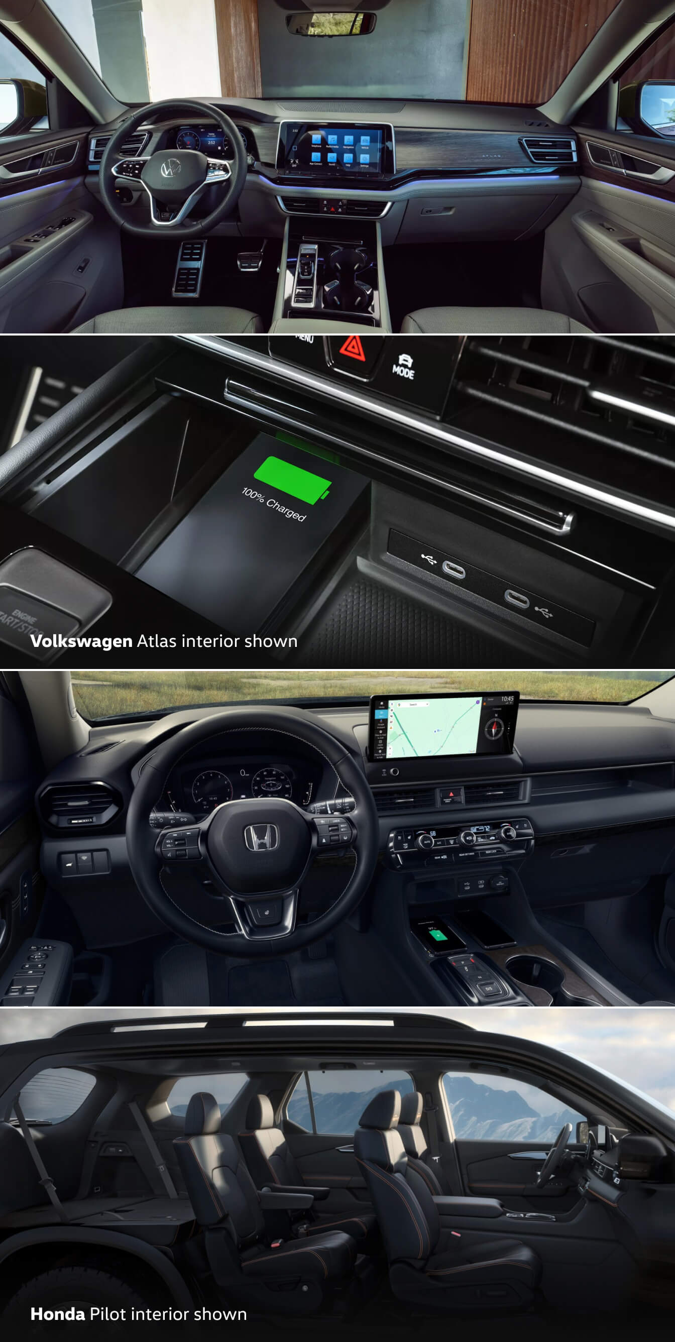 2026 VW Atlas vs. Honda Pilot: Technology & Features