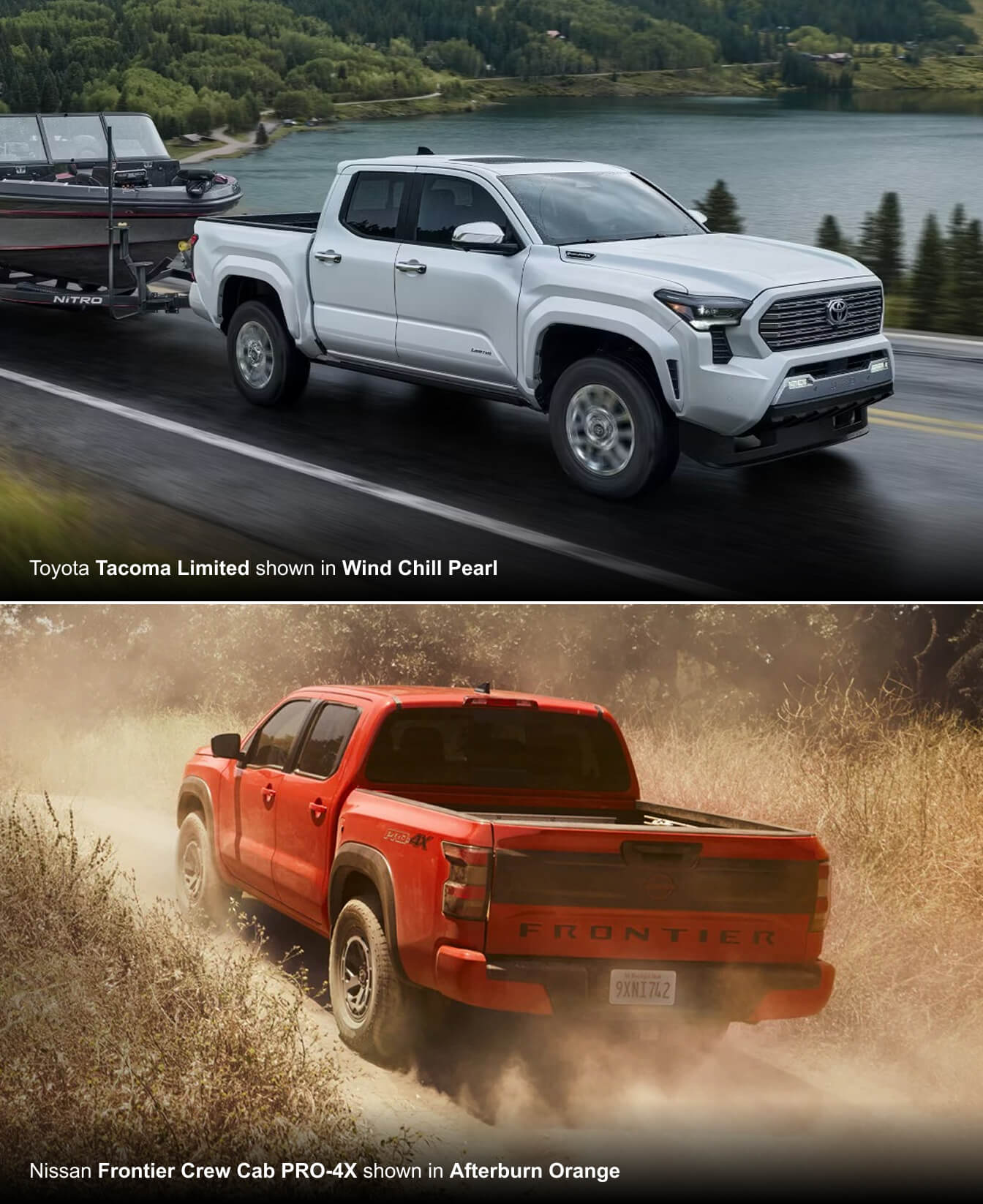 2025 Toyota Tacoma vs. Nissan Frontier Specs