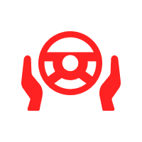 Hands Off Warning Light