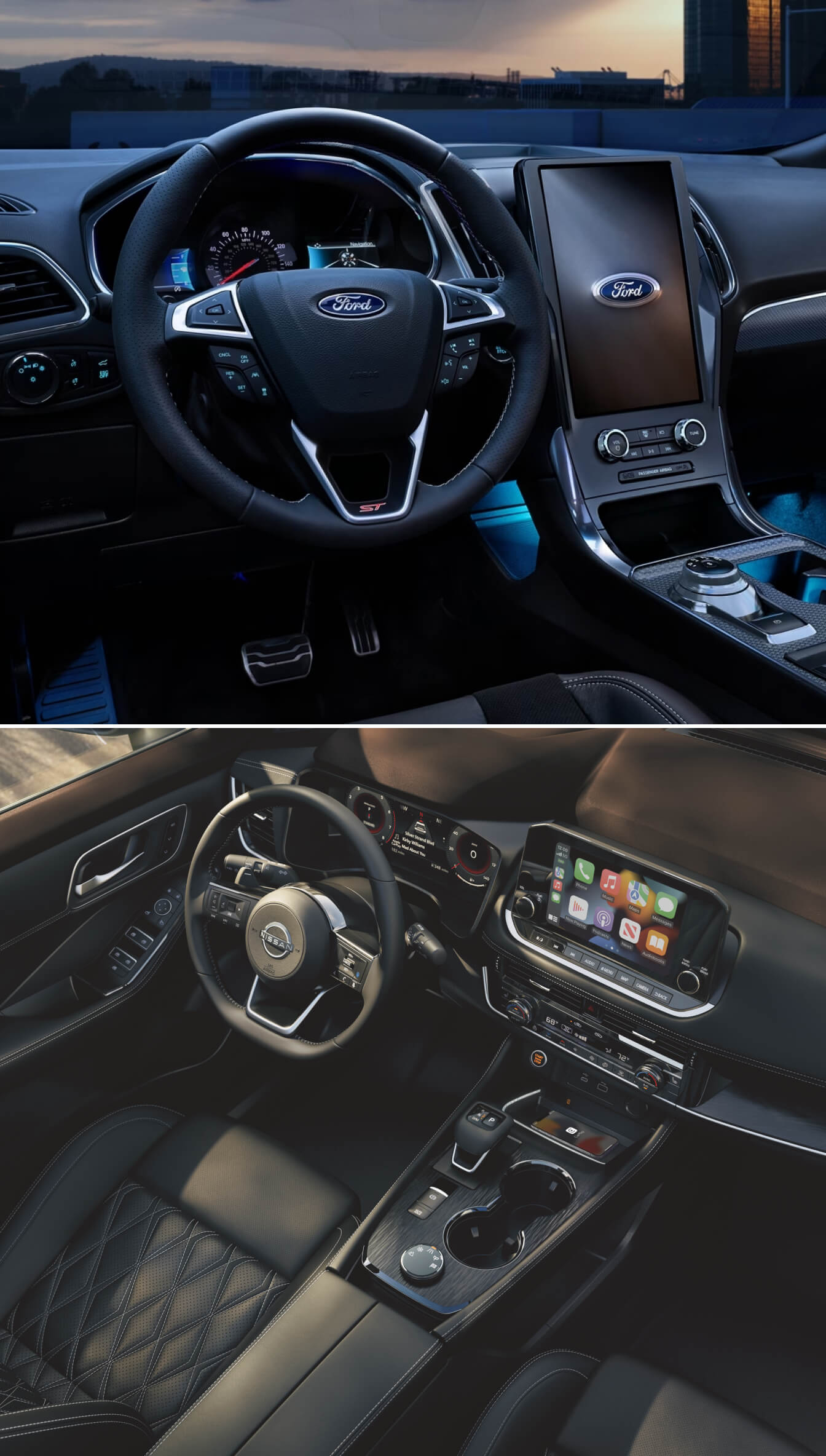 2024 Ford Edge vs. Nissan Rogue: Interior Features