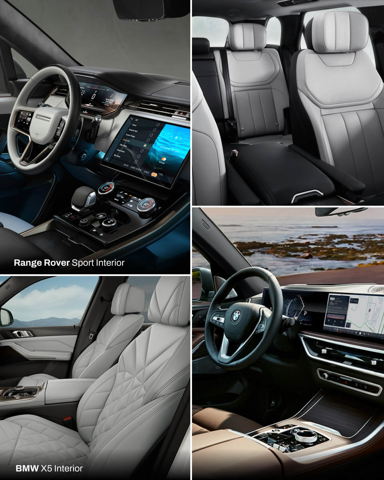 RANGE ROVER SPORT VS. BMW X5 INTERIOR FEATURES & TECHNOLOGY