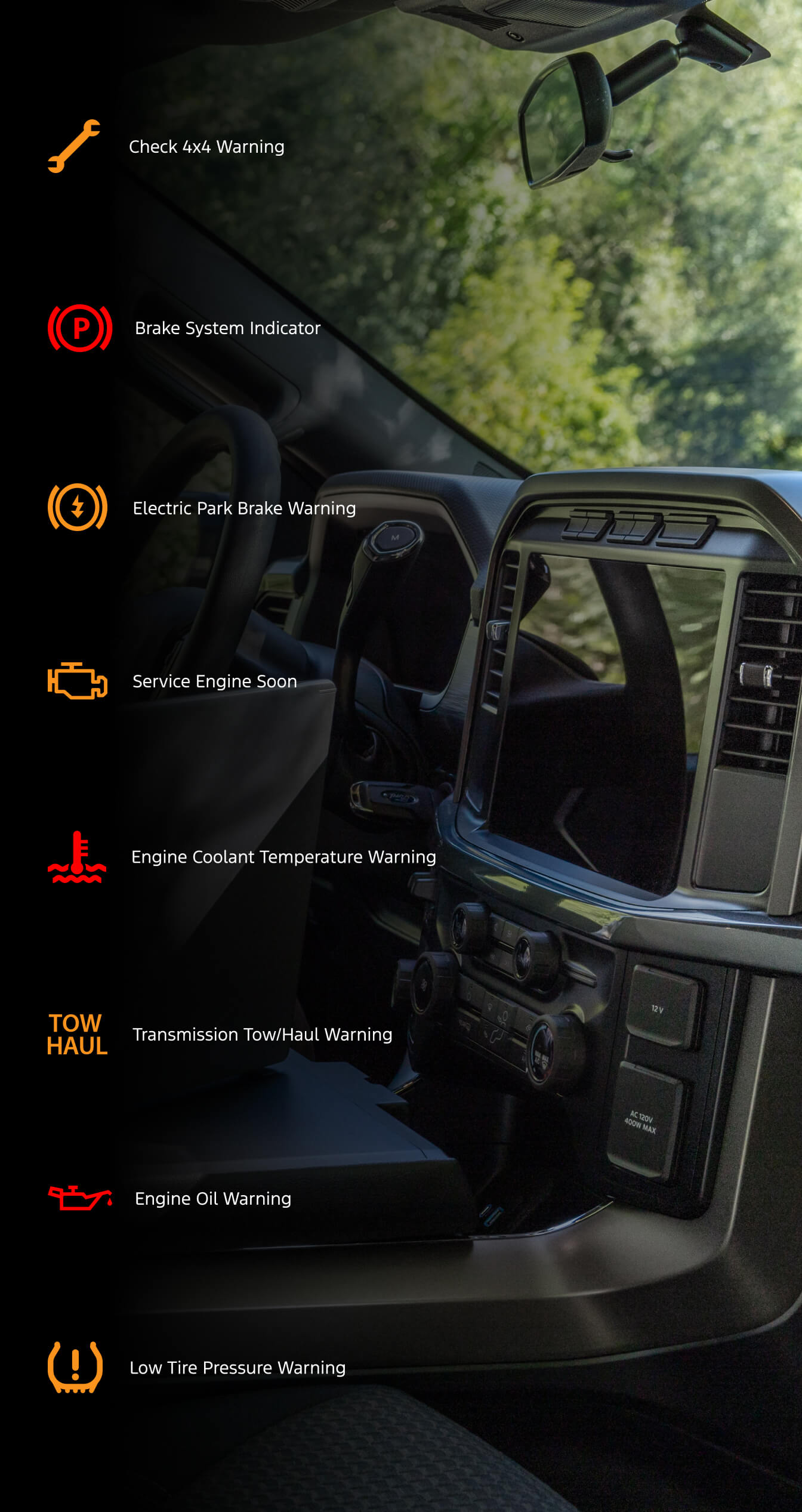 Red or Yellow Ford F-150 Dashboard Symbols