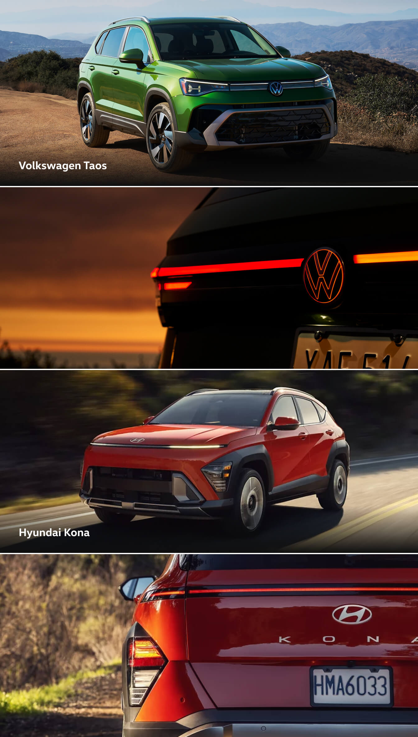 Volkswagen Taos vs. Hyundai Kona: Trims