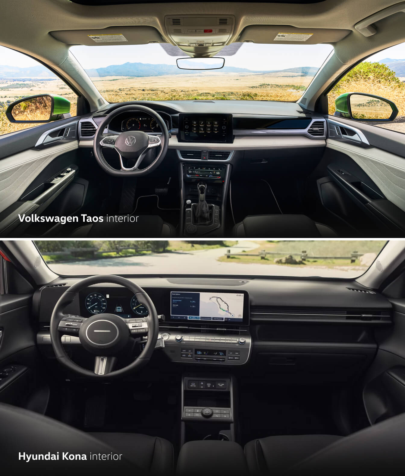Volkswagen Taos vs. Hyundai Kona: Comfort