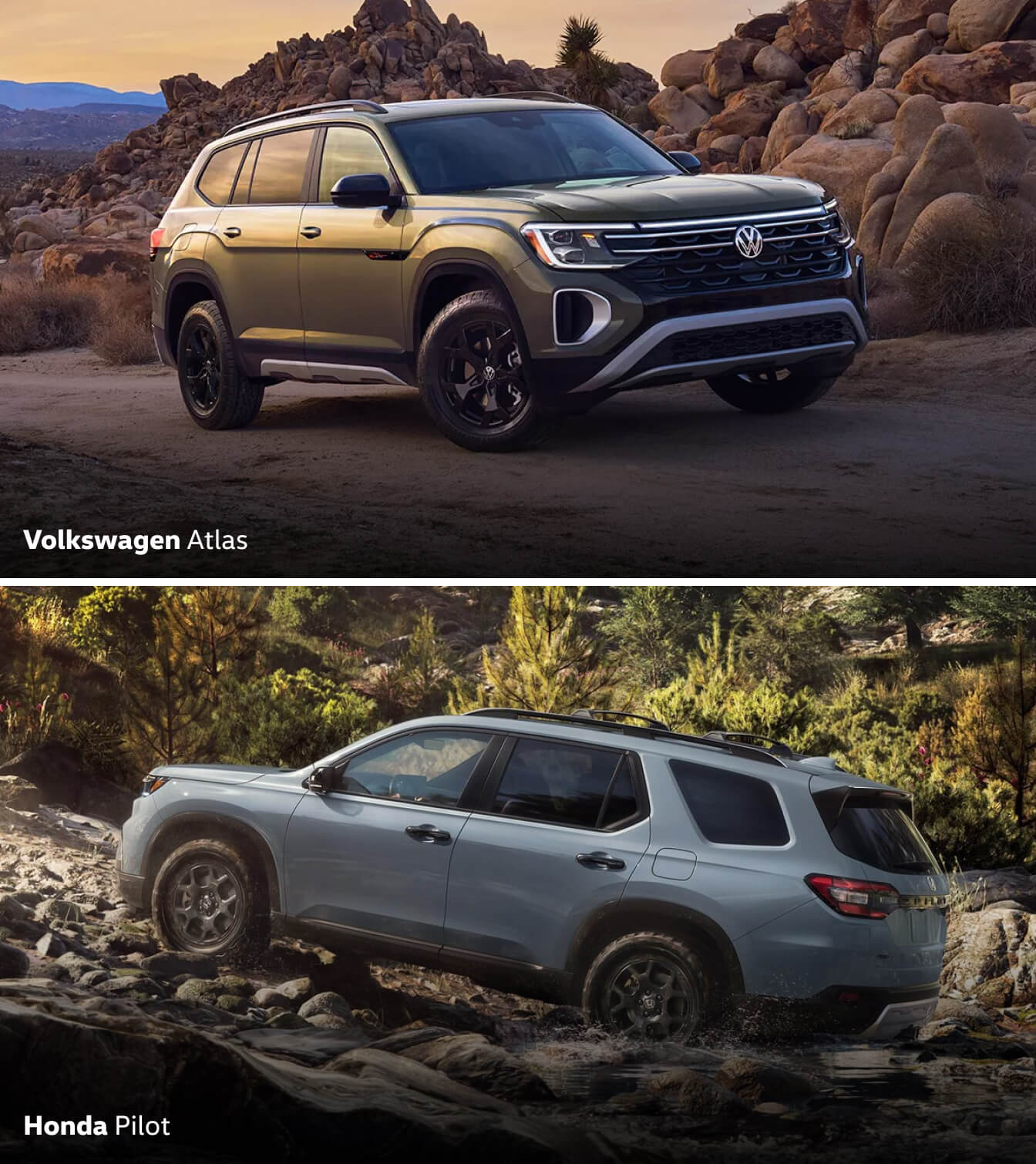 Volkswagen Atlas vs. Honda Pilot Interior Dimensions