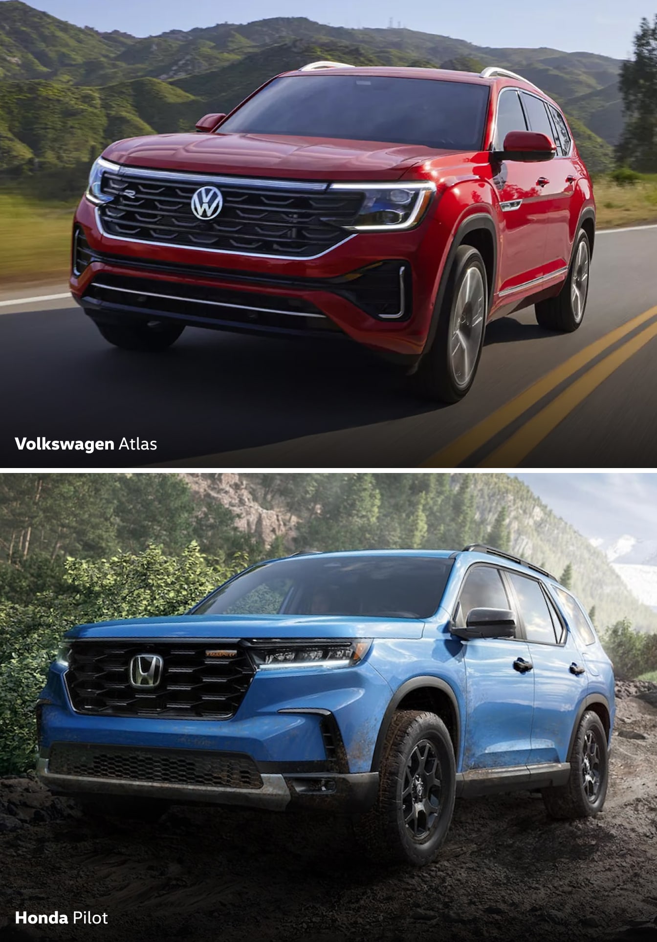 Volkswagen Atlas vs. Honda Pilot Specs
