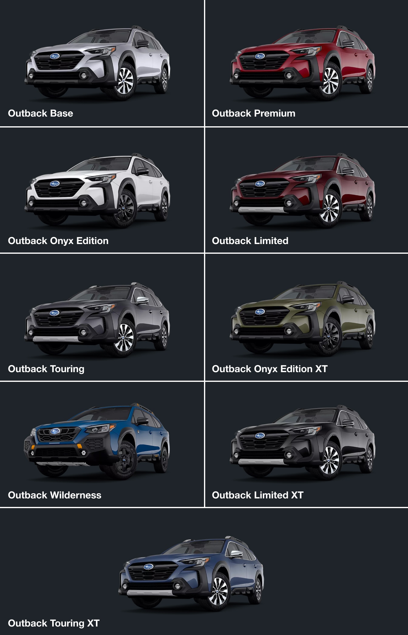 Toyota Highlander vs. Subaru Outback Trims