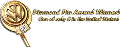 Tom Wood Volkswagen Diamond Pin Award 