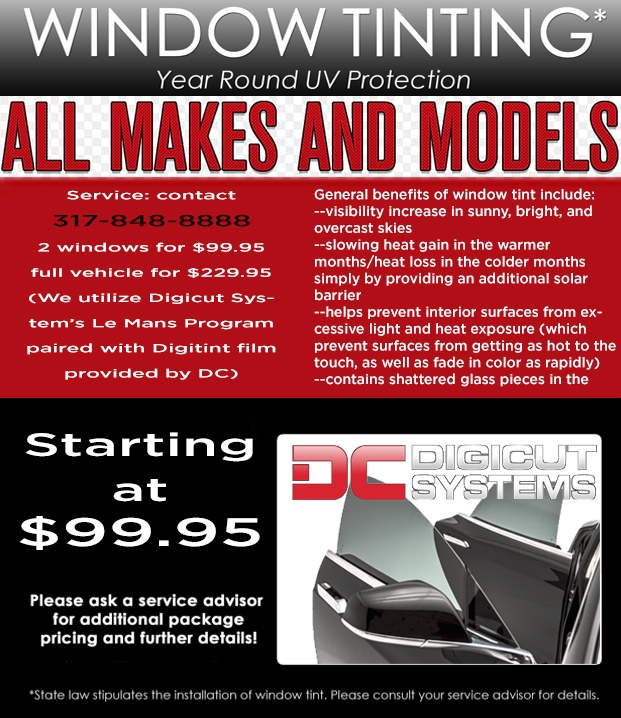 Tom Wood Nissan Digicut Window Tinting in Indianapolis