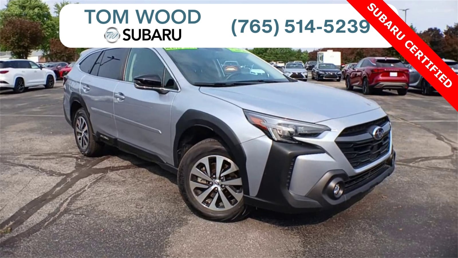 Certified 2024 Subaru Outback Premium with VIN 4S4BTACC1R3294883 for sale in Indianapolis, IN