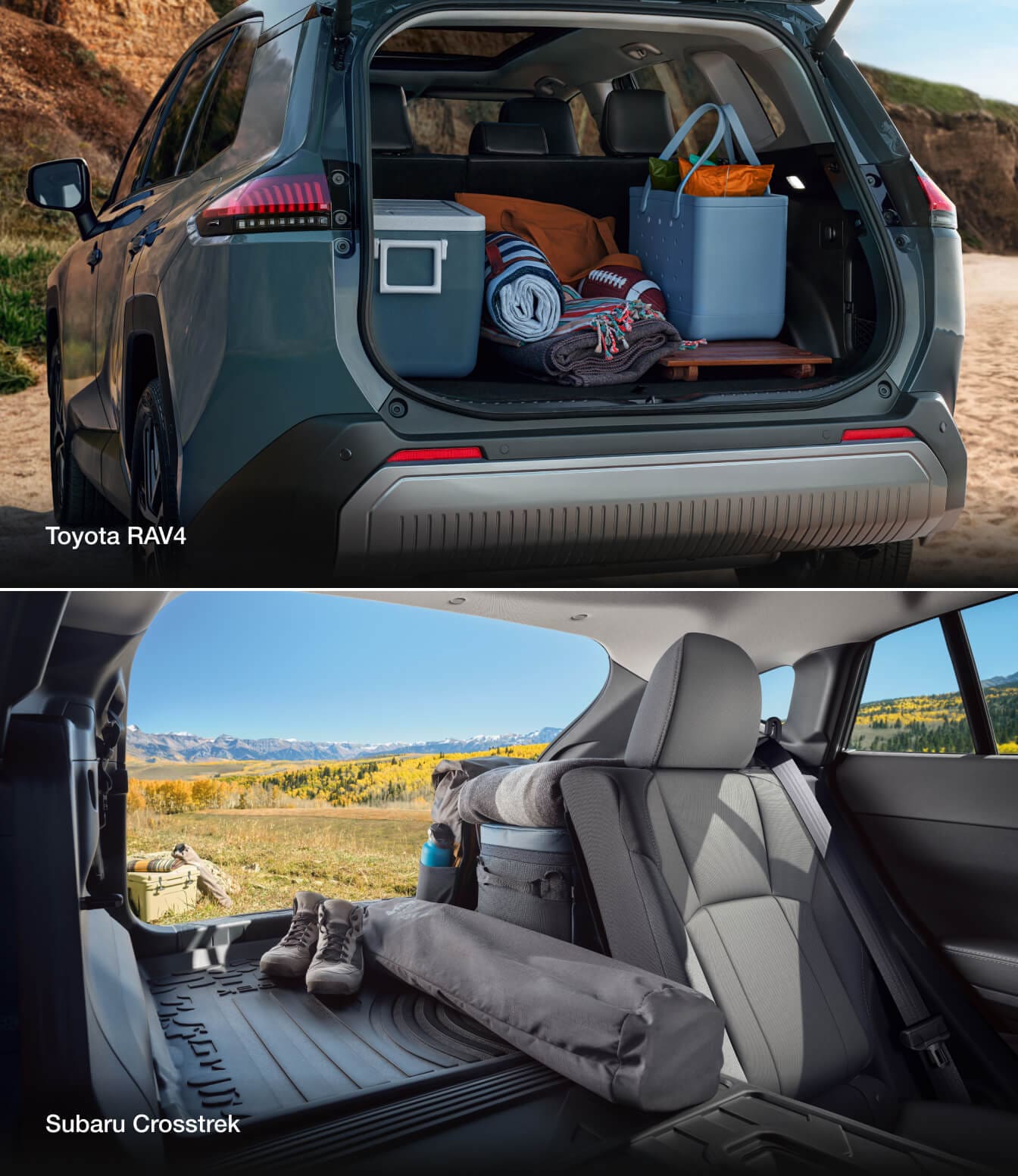 Toyota RAV4 vs. Subaru Crosstrek Cargo Space & Dimensions